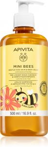 Mini Bees нежный детский гель для мытья волос и тела с календулой и медом для тела и волос Apivita, 500 мл