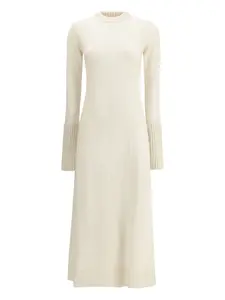 Длинное платье Morena с ребристыми манжетами Sa Su Phi, нейтральный