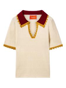 Трикотажный топ La DoubleJ из хлопка и кашемира, белый