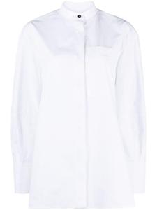 Jil Sander рубашка с воротником-стойкой, белый