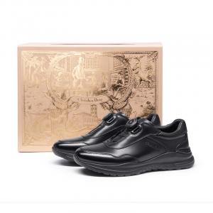 CHRISDIEN DENY Амортизирующие износостойкие низкие кеды мужские повседневные [Champagne Gold Box] черные, цвет [Champagne Gold Box]Black