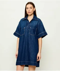 Джинсовое платье C_POLO Boss Orange, темно-синий