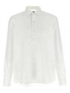 Zegna рубашка поло с длинными рукавами, белый