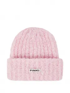 Шапка бини в рубчик PINKO, розовый