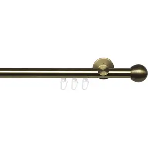 Карниз Innenlaufgarnitur 20 мм Blues Kugel Ø 20 мм 1-рядный фиксированный комплект карниза Liedeco, Messingfarben/antikgoldfarben