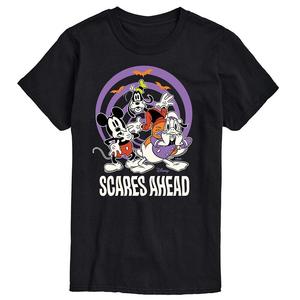 Светящаяся футболка Disney's Big & Tall «Микки Маус и друзья пугают впереди», черный