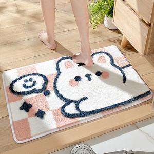 Dajiang Ковер 40х60 см для ванной комнаты, впитывающий и нескользящий, с дизайном кролика