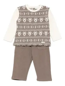 Спортивный костюм с нашивкой-логотипом Lalalu, зеленый