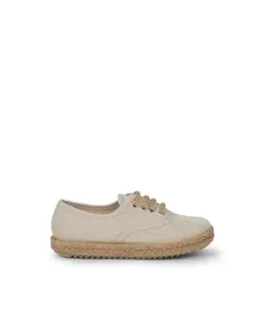 Детские кеды из парусины на джутовой подошве Pisamonas, бежевый