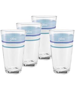 Набор из 4 бокалов Coastal Blues Edgeline Tapered Cooler Glasses Fiesta, цвет sky