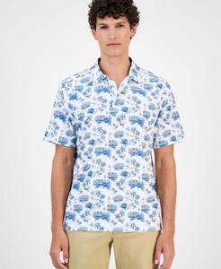 Мужская поло-рубашка Bahama Coast Palm Scape Quick Dry Performance Tommy Bahama, Azul Mar