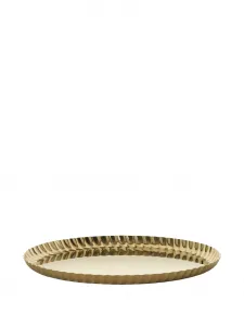 Поднос с рифлёными деталями 23 см Alessi, золотистый