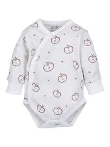 Nini Боди с длинными рукавами, цвет «Сладости и яблоки», белый