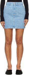 Синяя мини-юбка Zazou Denim Nanushka