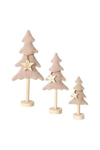 Декоративная рождественская ёлка Arvore 33 / 22 / 43 см, 3 шт. Boltze, бежевый
