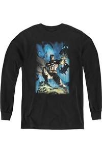 Бэтмен Темный Рыцарь Детская Футболка с Длинным Рукавом Gildan, черный