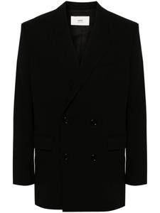 Двубортный пиджак из вирджинской шерсти AMI Paris
