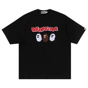 Футболка BAPE Triple Ape Head Relaxed Fit Tee 'Black'