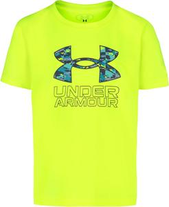 Детская футболка Under Armour с коротким рукавом, круглым вырезом, легкая и дышащая, модель Legacy., Yellow Shapeshift