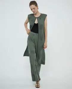 Пуховики из льна Sfera, хаки