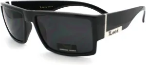 Блестящие черные локоны, солнцезащитные очки в стиле олдскульного гангстерского рэпера, квадратная оправа MODA, Black