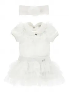 Комплект для новорожденного с оборками Monnalisa, белый