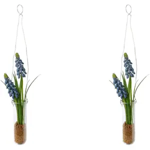 Креативный зеленый искусственный цветок «Мускари в подвесной вазе» Creativ Green