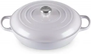 Кастрюля Le Creuset с эмалированным чугуном, 4700 мл, серо-белый