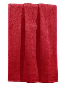 Erwin Müller Велюровое махровое полотенце Heidelberg красного цвета