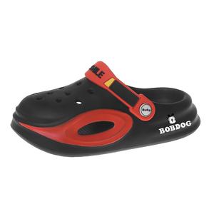 Детские дышащие сабо из износостойкого материала EVA BOBDOG, черный/оранжевый