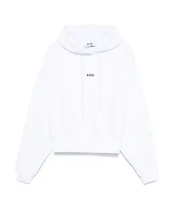 Повседневный хлопковый свитер Msgm, белый