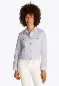 Узкая белая джинсовая куртка-тракер Tommy Hilfiger, Optic White