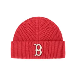 MLB Хлопковая вязаная шапка унисекс новогодняя красная, Red