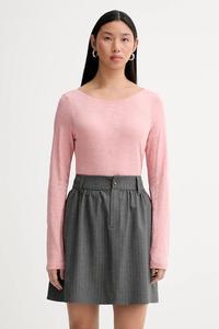 Хлопковый лонгслив Marc O'Polo, розовый