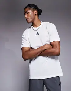 Футболка adidas Training с принтом «Прогресс» на спине белого цвета Adidas Performance