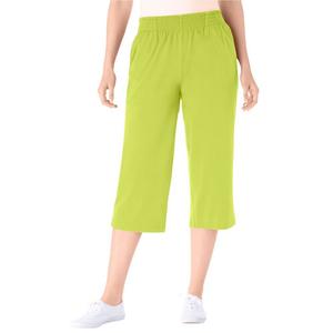 Женские трикотажные капри больших размеров с эластичной резинкой на талии для женщин больших размеров Woman Within, цвет Lime