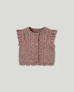 Гладкий распашной жилет для девочки Coconut El Corte Inglés, лиловый