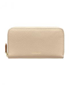 Длинный кожаный кошелек на молнии MAISON de SABRÉ, коричневый/бежевый