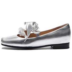 LE SAUNDA Женские туфли Мэри Джейн на массивном каблуке - Серебристый мечтательный SVK, цвет Dreamy Silver SVK