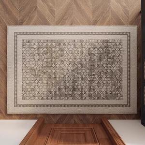 Katifia Ковер 100х100 см для прихожей в бохо-стиле, нескользящий, грязеотталкивающий