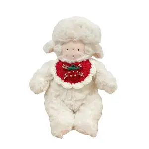 Милый нагрудник с овечками кукла плюшевая кукла высота 25см OU DI PIG