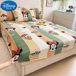 Disney Простыня на резинке и наволочки из молочного вельвета, 180х200 см, официальный Disney, цвет Qiaopi Minni