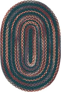 SAFAVIEH Braided Collection ковер, 183 x 275 см, Blue & Green, ручное плетение хлопок, бохо реверсивный стиль, идеально для гостиной, спальни, столовой (BRD257Y)