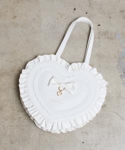 Sunny ide: большая сумка-шоппер с ленточкой и оборкой в форме сердца Magine, цвет White