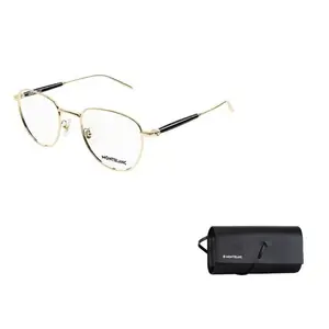 MONTBLANC Металлическая овальная оправа для очков унисекс разноцветная, Gold