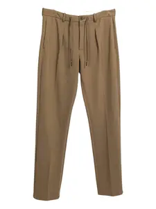 Брюки с кулиской и складками Circolo 1901, коричневый