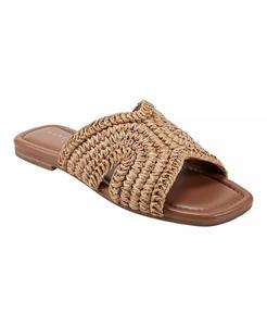 Женские сандалии на плоской подошве Narda с квадратным носком Marc Fisher LTD, бежевый