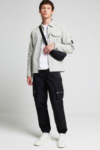 Обычная куртка рубашка на молнии River Island, серый