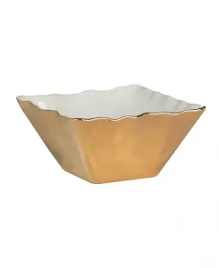 Набор из 4 квадратных мисок для закусок в золотисто-серебристом тоне Certified International, gold