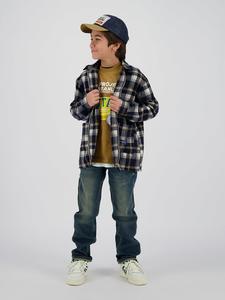 Vingino Рубашка "Leak" темно-синего/оранжевого цвета